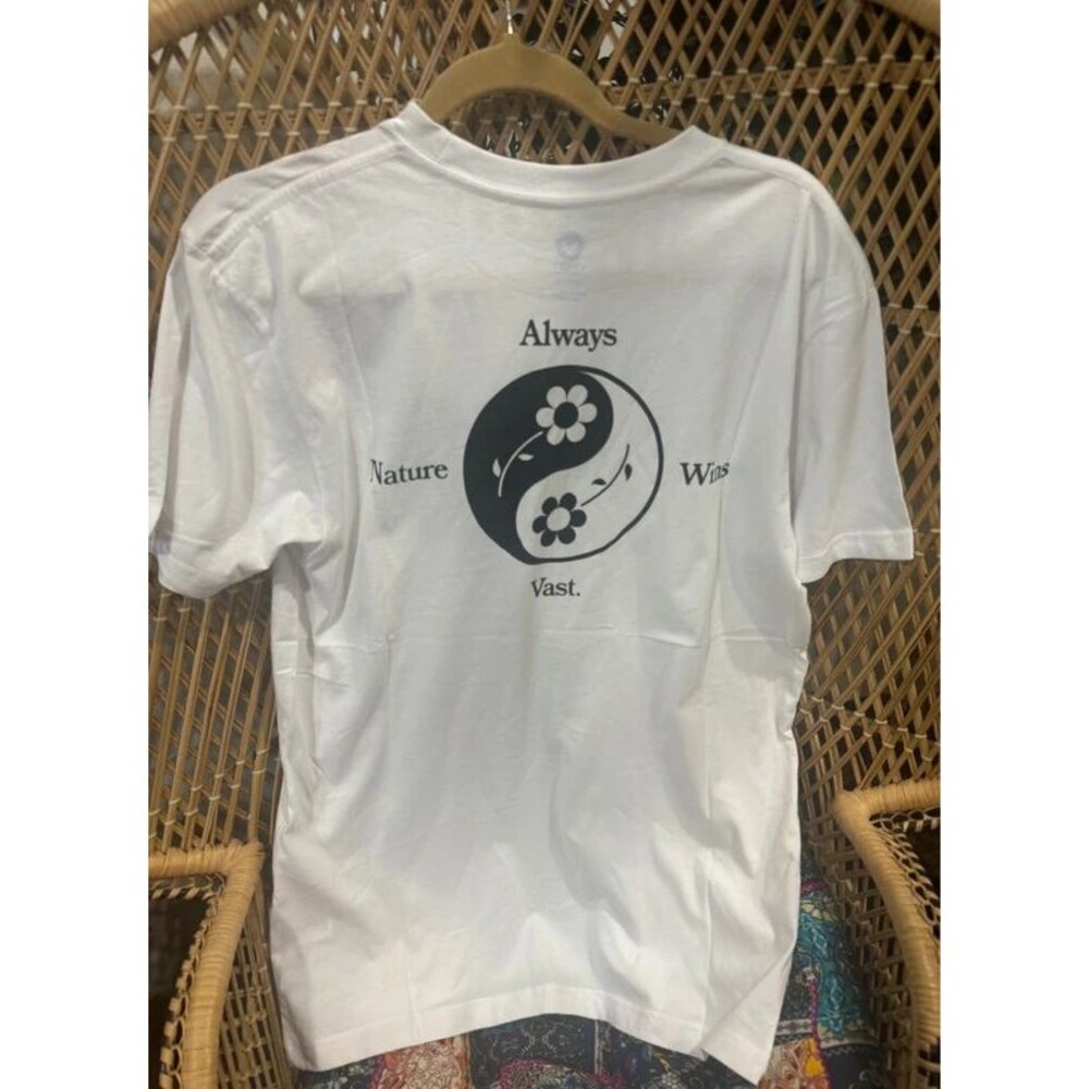 Vast "Always Nature Wins" White Graphic Boxy Tee-New medium